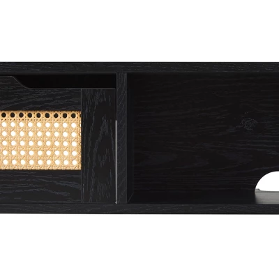 Modern Boho Floating TV Stand for TVs up to 65" with Rattan Doors - Saracina Home Modern Boho Floating TV Stand For TVs Up To 65" With Rattan Doors - Saracina Home -Saracina Home GUEST 3f514002 3be2 4af5 9948 88532339756b