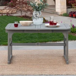 Ravenscroft Modern Boho Acacia Wood Slat Top Rectangle Extendable Outdoor Table - Saracina Home 5 Ravenscroft Modern Boho Acacia Wood Slat Top Rectangle Extendable Outdoor Table - Saracina Home -Saracina Home GUEST 3fec749b 7c7e 4842 a9d7 7206a137f8a5
