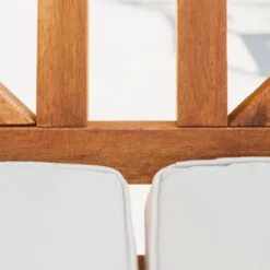 Acacia Wood X-Back Love Seat With Cushions Brown - Saracina Home -Saracina Home GUEST 4011e201 dc2b 4024 b82d eb79d7cfd72d