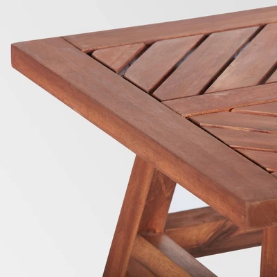 Slatted Chevron Acacia Wood Patio Side Table - Saracina Home Slatted Chevron Acacia Wood Patio Side Table - Saracina Home -Saracina Home GUEST 405dd1a7 7fc5 41a0 9c36 7e6de1a864e0