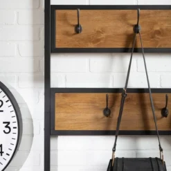 72" Urban Farmhouse Mixed Material Hall Tree - Saracina Home -Saracina Home GUEST 413f92c3 0806 4495 b89f b8bd41a5b37e