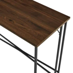 Maxwell Modern Glam Simple Y Leg Writing Desk Dark Walnut - Saracina Home 3 Maxwell Modern Glam Simple Y Leg Writing Desk Dark Walnut - Saracina Home -Saracina Home GUEST 4858e0bf 490a 46dc a55e f2dc7d209800