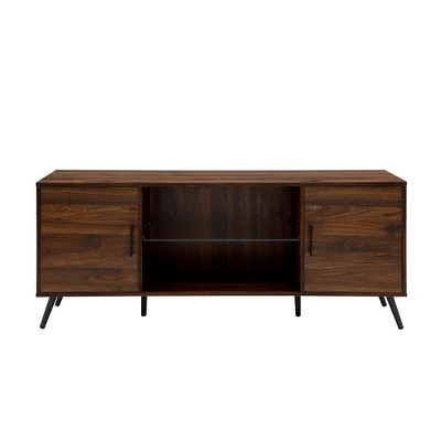 2 Door Mid-Century Modern Wood Storage TV Stand for TVs up to 65" - Saracina Home 2 Door Mid-Century Modern Wood Storage TV Stand For TVs Up To 65" - Saracina Home -Saracina Home GUEST 49853bf3 b9f4 42e9 9797 872d2fc51fcb