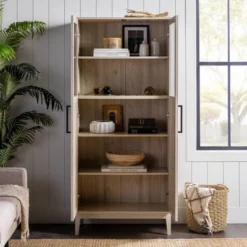 68" Boho Modern Tall Storage Wood Cabinet - Saracina Home 2 68" Boho Modern Tall Storage Wood Cabinet - Saracina Home -Saracina Home GUEST 49c7bfc0 edc5 436a b23c b117a55b1f55