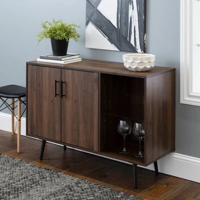 44" Mid-Century Modern Asymmetrical Sideboard Dark Walnut - Saracina Home 44" Mid-Century Modern Asymmetrical Sideboard Dark Walnut - Saracina Home -Saracina Home GUEST 4af66e73 99da 4fcd ba6d 9461ddf75c32