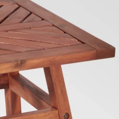 Slatted Chevron Acacia Wood Patio Side Table - Saracina Home 3 Slatted Chevron Acacia Wood Patio Side Table - Saracina Home -Saracina Home GUEST 4bc9e6d6 5f53 42ae 8b30 0af6b9caad9e