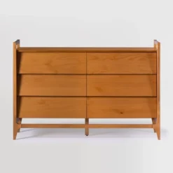 Mid-Century Modern Solid Wood Paneled 6 Drawer Dresser - Saracina Home -Saracina Home GUEST 4c28a463 5c78 467e 8d4d b4df70cd00b9