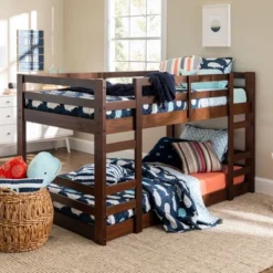 Twin Over Twin Indy Solid Wood Low Bunk Bed - Saracina Home 8 Twin Over Twin Indy Solid Wood Low Bunk Bed - Saracina Home -Saracina Home GUEST 4c4e96bd d483 4ae0 a8be fd0586b37fad