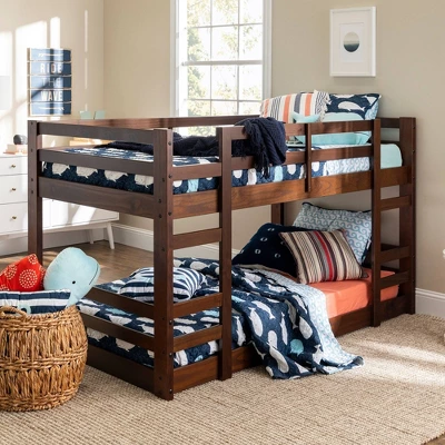 Twin Over Twin Indy Solid Wood Low Bunk Bed - Saracina Home Twin Over Twin Indy Solid Wood Low Bunk Bed - Saracina Home -Saracina Home GUEST 4c4e96bd d483 4ae0 a8be fd0586b37fad