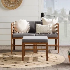 3pc Modular Acacia Wood Patio Chat Set With Cushions - Saracina Home 17 3pc Modular Acacia Wood Patio Chat Set With Cushions - Saracina Home -Saracina Home GUEST 4cc38bd9 3ca1 4e61 a564 59459ce12f1d