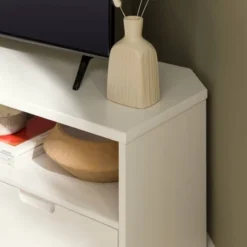 Cara Mid-Century Modern 3 Drawer Corner TV Stand For TVs Up To 58" - Saracina Home -Saracina Home GUEST 4d460d9d e580 44a2 a814 3c51012cc883