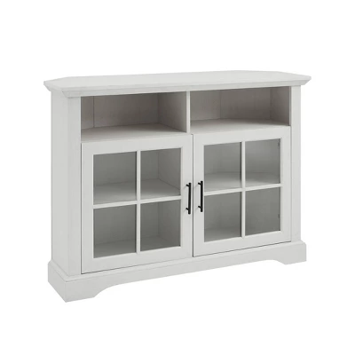 Tasi Traditional Windowpane Corner TV Stand for TVs up to 50" - Saracina Home Tasi Traditional Windowpane Corner TV Stand For TVs Up To 50" - Saracina Home -Saracina Home GUEST 4dfd367f 9718 4988 90c3 98b26cba0043