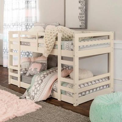 Twin Over Twin Indy Solid Wood Low Bunk Bed - Saracina Home Twin Over Twin Indy Solid Wood Low Bunk Bed - Saracina Home -Saracina Home GUEST 4f052a60 3845 4f84 91b9 34fbe3eba04e
