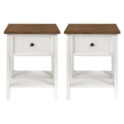 Set Of 2 Farmhouse Single Drawer V Frame Nightstands - Saracina Home 12 Set Of 2 Farmhouse Single Drawer V Frame Nightstands - Saracina Home -Saracina Home GUEST 50285f74 c096 4646 942b 6ccbf5d3dde3