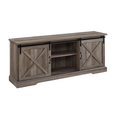 Clarabelle Double Sliding X Barn Door TV Stand for TVs up to 80" - Saracina Home Clarabelle Double Sliding X Barn Door TV Stand For TVs Up To 80" - Saracina Home -Saracina Home GUEST 52a2aa4b d18a 4a89 a51b 99b221574178