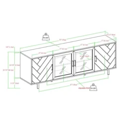 Vik Modern Boho 4 Door Herringbone TV Stand For TVs Up To 80" - Saracina Home 5 Vik Modern Boho 4 Door Herringbone TV Stand For TVs Up To 80" - Saracina Home -Saracina Home GUEST 52b388c7 9de8 439f b345 685161ddaa8a