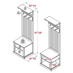 Waylon Rustic Farmhouse Solid Wood Tall Hall Tree - Saracina Home 6 Waylon Rustic Farmhouse Solid Wood Tall Hall Tree - Saracina Home -Saracina Home GUEST 53f12056 5d50 4ebe bd7a 37f1edcb2150
