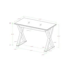 Glass Top Writing Desk With Drawer - Saracina Home -Saracina Home GUEST 5456d748 0554 4df0 9f07 0694262f7d0c
