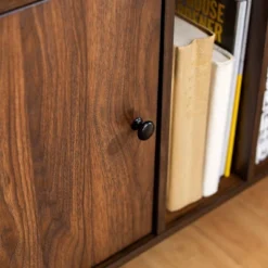 Modern Vinyl Record Player Storage TV Stand For TVs Up To 65" Dark Walnut - Saracina Home 6 Modern Vinyl Record Player Storage TV Stand For TVs Up To 65" Dark Walnut - Saracina Home -Saracina Home GUEST 5506d0d6 4998 4dc3 9b64 c3867146005b