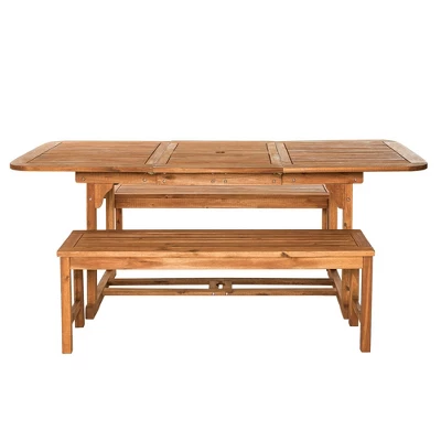 Ravenscroft 3pc Modern Boho Acacia Wood Slat Top Outdoor Dining Set - Saracina Home Ravenscroft 3pc Modern Boho Acacia Wood Slat Top Outdoor Dining Set - Saracina Home -Saracina Home GUEST 561f36a7 8490 4fbe 953c 3885eda5a8e2