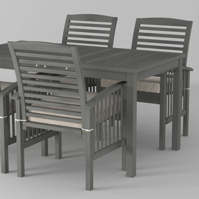 Ravenscroft 5pc Acacia Wood Patio Dining Set - Saracina Home Ravenscroft 5pc Acacia Wood Patio Dining Set - Saracina Home -Saracina Home GUEST 562b601f 52b4 46cd 927d 6cc0ab063c4e