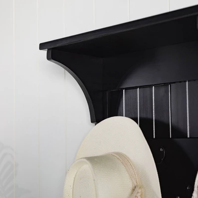 Waylon Rustic Farmhouse Solid Wood Tall Hall Tree - Saracina Home Waylon Rustic Farmhouse Solid Wood Tall Hall Tree - Saracina Home -Saracina Home GUEST 56447085 6482 491e 9e16 299b31e39948