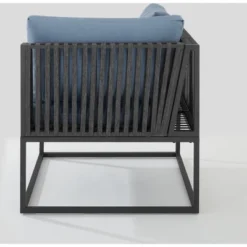 Outdoor Modern Modular Patio Corner Chair Blue - Saracina Home -Saracina Home GUEST 568c2a17 c1b2 4be3 8da5 3095513a8fe2