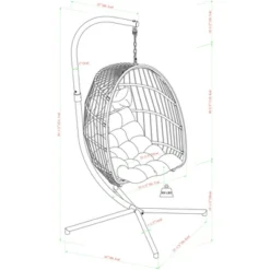 Toluca Hanging Outdoor Boho Egg Chair With Cushion - Saracina Home 10 Toluca Hanging Outdoor Boho Egg Chair With Cushion - Saracina Home -Saracina Home GUEST 56aea60f 8fb1 4dcb a5cc 5a0af51b2f08