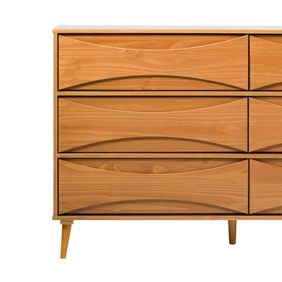 Mid-Century Modern Contoured 6 Drawer Dresser - Saracina Home Mid-Century Modern Contoured 6 Drawer Dresser - Saracina Home -Saracina Home GUEST 594c6242 2500 453b 90d5 efb2e62ee4ee