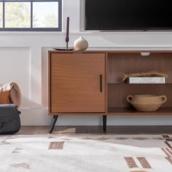 2 Door Mid-Century Modern Wood Storage TV Stand For TVs Up To 65" - Saracina Home 6 2 Door Mid-Century Modern Wood Storage TV Stand For TVs Up To 65" - Saracina Home -Saracina Home GUEST 59d9ba89 cb9a 4256 a9ae e85782706a5a