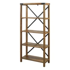 64" Sophie Industrial X Frame Bookshelf - Saracina Home 12 64" Sophie Industrial X Frame Bookshelf - Saracina Home -Saracina Home GUEST 5a74fddf ea69 4314 851d 435f865093fa