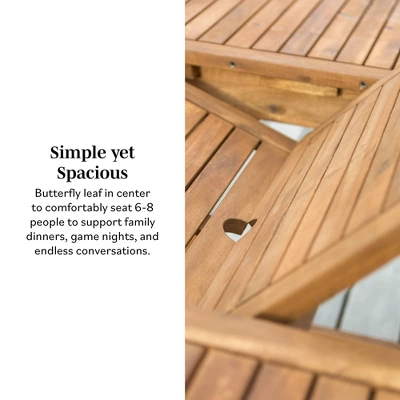 Ravenscroft Modern Boho Acacia Wood Slat Top Rectangle Extendable Outdoor Table - Saracina Home Ravenscroft Modern Boho Acacia Wood Slat Top Rectangle Extendable Outdoor Table - Saracina Home -Saracina Home GUEST 5acdc173 8a65 4837 858b e4e256487a72
