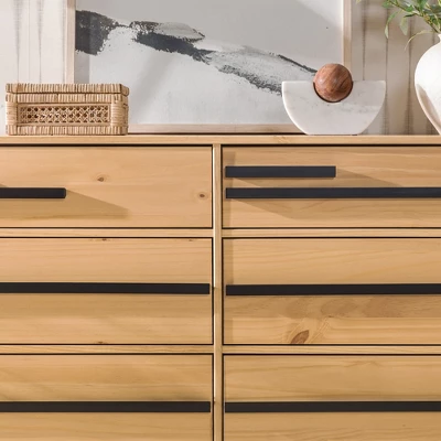 Modern 6 Drawer Double Dresser with Long Handles - Saracina Home Modern 6 Drawer Double Dresser With Long Handles - Saracina Home -Saracina Home GUEST 5b16cb77 cc3e 4701 b84b 8f569b9f2f69