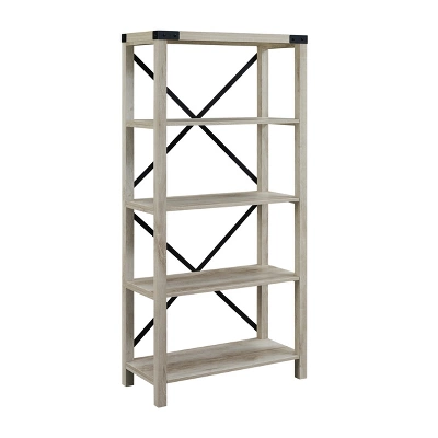 64" Sophie Industrial X Frame Bookshelf - Saracina Home 64" Sophie Industrial X Frame Bookshelf - Saracina Home -Saracina Home GUEST 5bc74c7d 1f9b 4172 9e11 1b6497726bcc