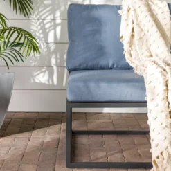 Outdoor Modern Modular Patio Side Chair Blue - Saracina Home -Saracina Home GUEST 5dc97f24 1d4f 4c75 8710 7cda9d5b6021