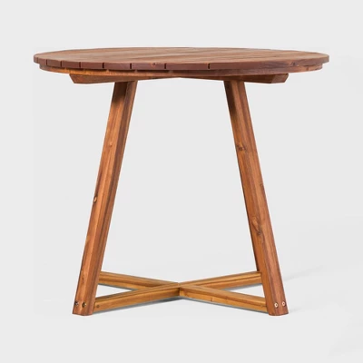 Saracina Home 36" Modern Acacia Slatted Round Outdoor Dining Table Saracina Home 36" Modern Acacia Slatted Round Outdoor Dining Table -Saracina Home GUEST 5eed473a 17d8 4ae1 95b0 aa8fa8fb2113