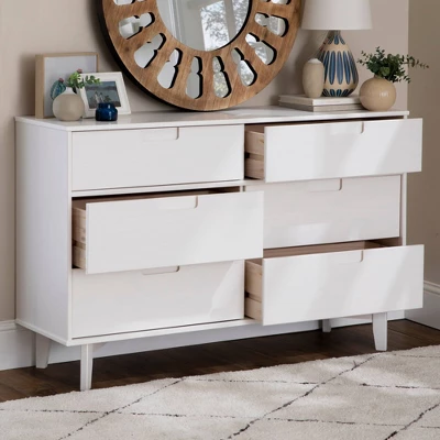 Mid-Century Modern Groove Wood 6 Drawer Dresser - Saracina Home Mid-Century Modern Groove Wood 6 Drawer Dresser - Saracina Home -Saracina Home GUEST 5f343547 8bdb 4ab5 8100 4810a89a5608