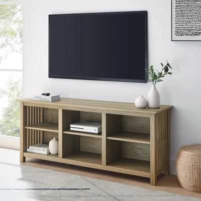 Mission Slatted Media Console TV Stand for TVs up to 65" - Saracina Home Mission Slatted Media Console TV Stand For TVs Up To 65" - Saracina Home -Saracina Home GUEST 5f958c35 6f33 42e1 859a c93b8633dfcf