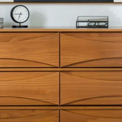 Mid-Century Modern Contoured 6 Drawer Dresser - Saracina Home 13 Mid-Century Modern Contoured 6 Drawer Dresser - Saracina Home -Saracina Home GUEST 61f25de7 0b62 4672 91e0 e130fd8e5839