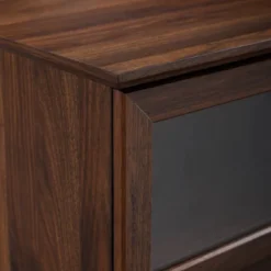 Modern Wood And Glass Door Console TV Stand For TVs Up To 65" - Saracina Home -Saracina Home GUEST 6204f7b3 992e 4f82 a943 9efb977bf63a