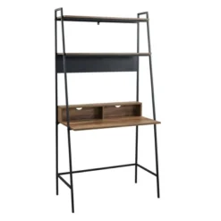 36" Writing Desk With Open Storage Ladder Bookshelf - Saracina Home -Saracina Home GUEST 62238f92 a3f2 4932 b53f 1b8c4ab359c8