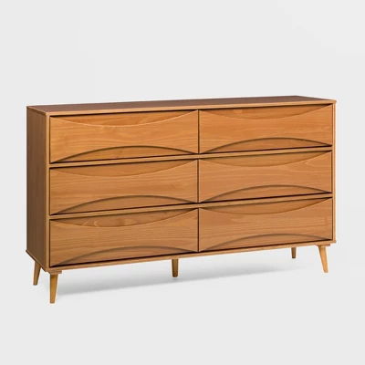 Mid-Century Modern Contoured 6 Drawer Dresser - Saracina Home Mid-Century Modern Contoured 6 Drawer Dresser - Saracina Home -Saracina Home GUEST 628af1bf c5d4 409a bc87 39c89bc74125