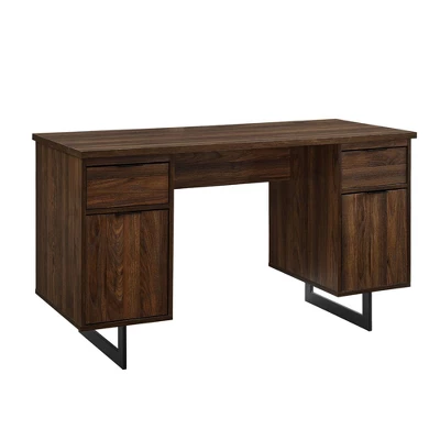 DuPonte Modern Double Sided Pedestal Executive Desk Dark Walnut - Saracina Home DuPonte Modern Double Sided Pedestal Executive Desk Dark Walnut - Saracina Home -Saracina Home GUEST 65b63108 c959 4aba a296 8e923571c849