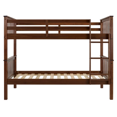 Twin Over Twin Transitional Cottage Solid Pine Bunk Bed Walnut - Saracina Home Twin Over Twin Transitional Cottage Solid Pine Bunk Bed Walnut - Saracina Home -Saracina Home GUEST 66417650 a487 412a aa03 c6986f051874