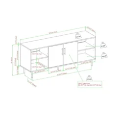 Angelo Modern 2 Door Bookmatch TV Stand For TVs Up To 65" Ash Brown/White - Saracina Home -Saracina Home GUEST 66bfc7d1 f755 4abe a5f6 ed74dc76f088