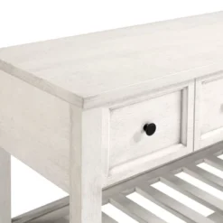 48" Farmhouse Solid Wood 2 Drawer Buffet White - Saracina Home -Saracina Home GUEST 66c87ba3 841e 44b3 acb1 ac03e5dec0f1
