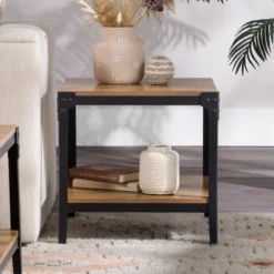 Set Of 2 Benny Urban Industrial Angle Iron Side Tables - Saracina Home 8 Set Of 2 Benny Urban Industrial Angle Iron Side Tables - Saracina Home -Saracina Home GUEST 6787a235 c482 4325 8c73 2cb21fa3a98b