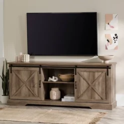 Clarabelle Double Sliding X Barn Door TV Stand For TVs Up To 80" - Saracina Home 13 Clarabelle Double Sliding X Barn Door TV Stand For TVs Up To 80" - Saracina Home -Saracina Home GUEST 67c2011a b0b3 44c6 9e39 013ec188efbf