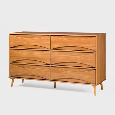 Mid-Century Modern Contoured 6 Drawer Dresser - Saracina Home Mid-Century Modern Contoured 6 Drawer Dresser - Saracina Home -Saracina Home GUEST 6812f9ff 3293 4562 9a04 8866ad65d497