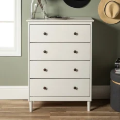 Stiva Classic Mid-Century Modern Vertical 4 Drawer Dresser - Saracina Home 6 Stiva Classic Mid-Century Modern Vertical 4 Drawer Dresser - Saracina Home -Saracina Home GUEST 68d4ecb8 3e27 43b1 b59e edd78e340610